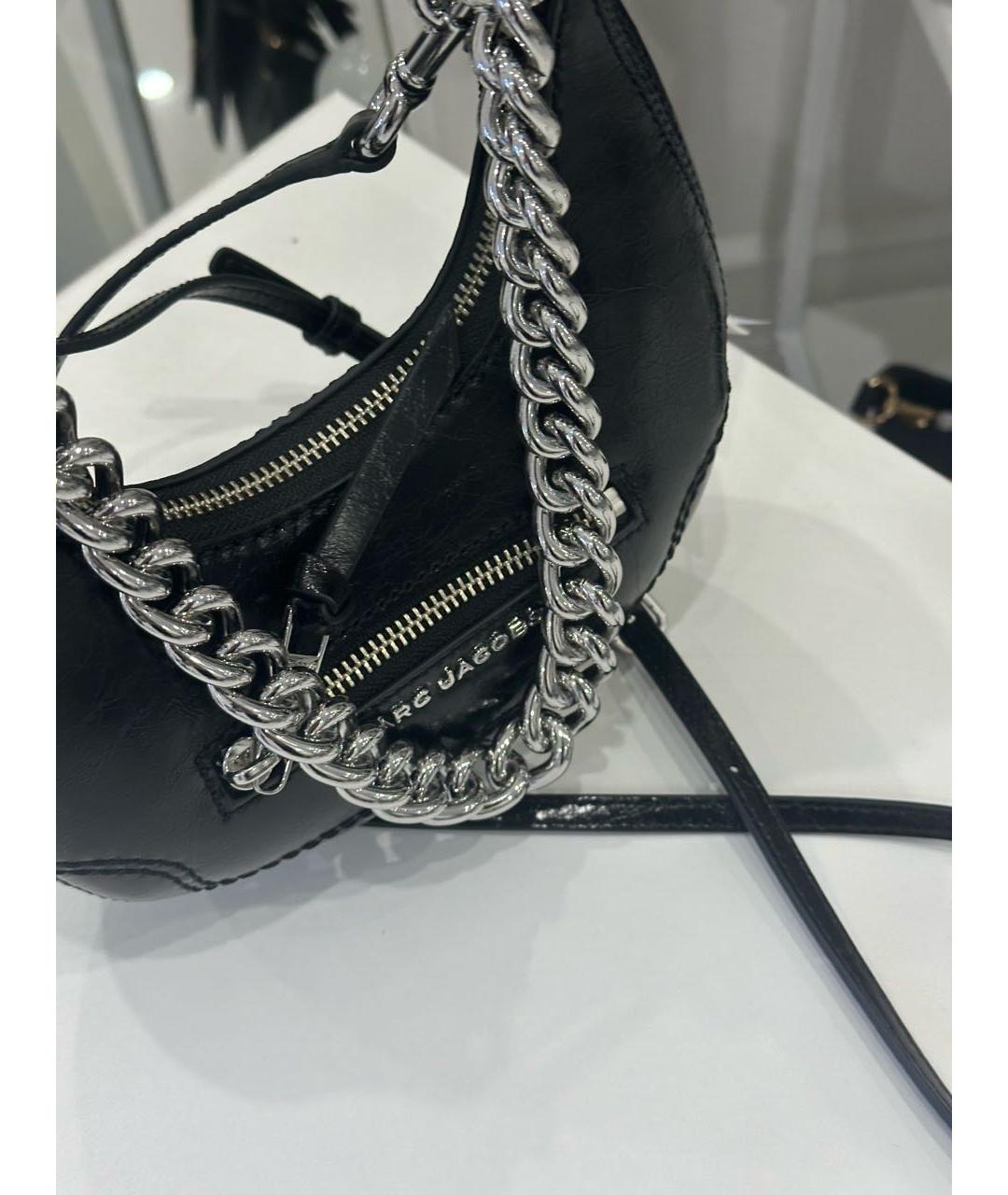 MARC JACOBS Черная сумка через плечо из лакированной кожи, фото 2