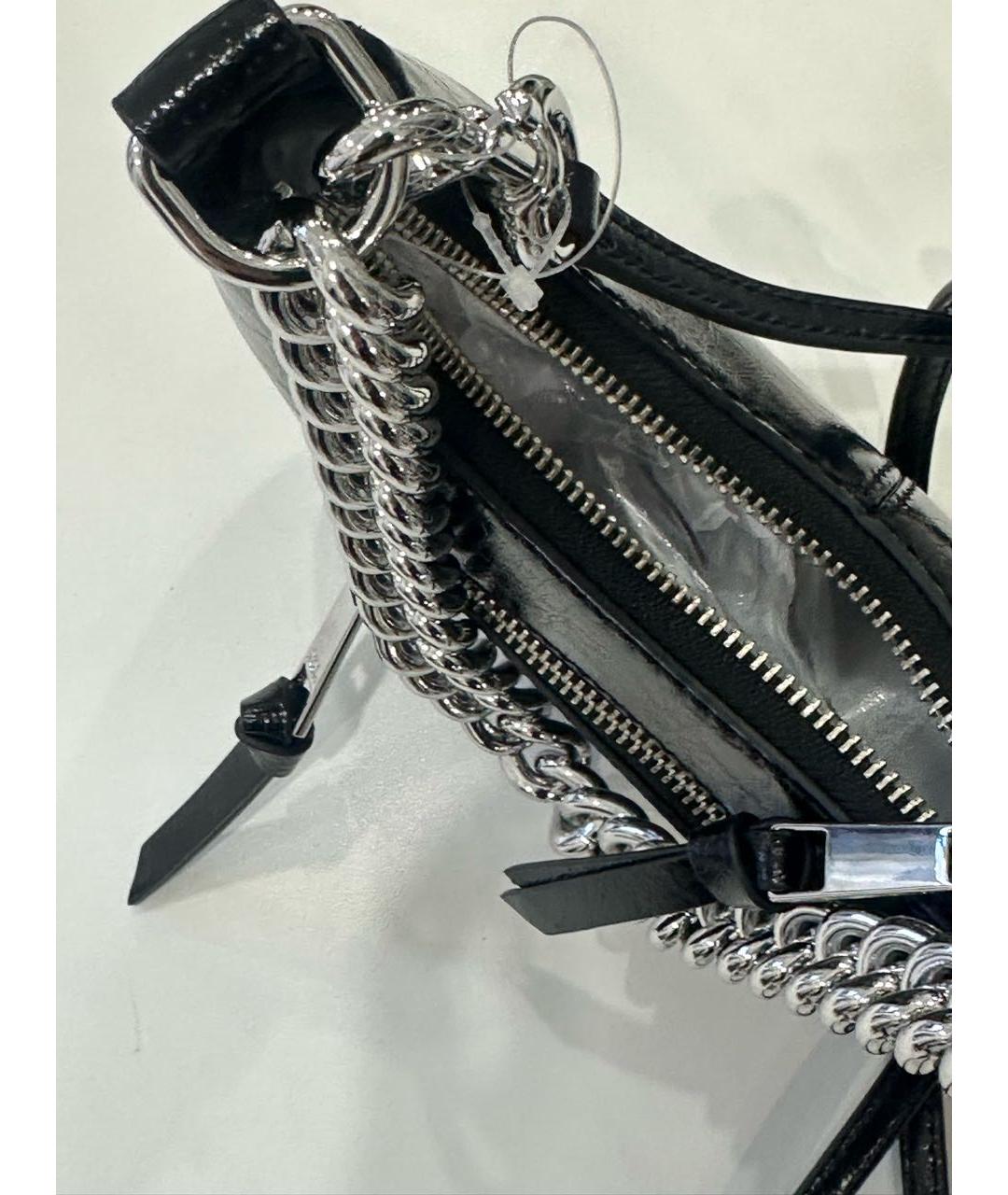 MARC JACOBS Черная сумка через плечо из лакированной кожи, фото 4