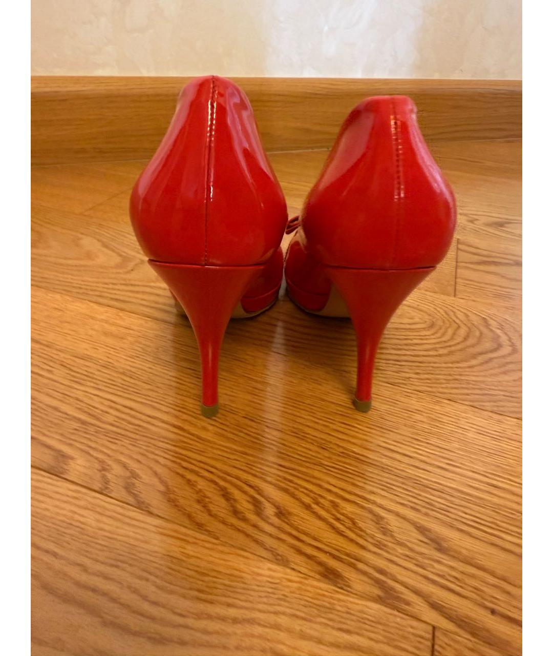 FERRAGAMO Красные туфли из лакированной кожи, фото 3