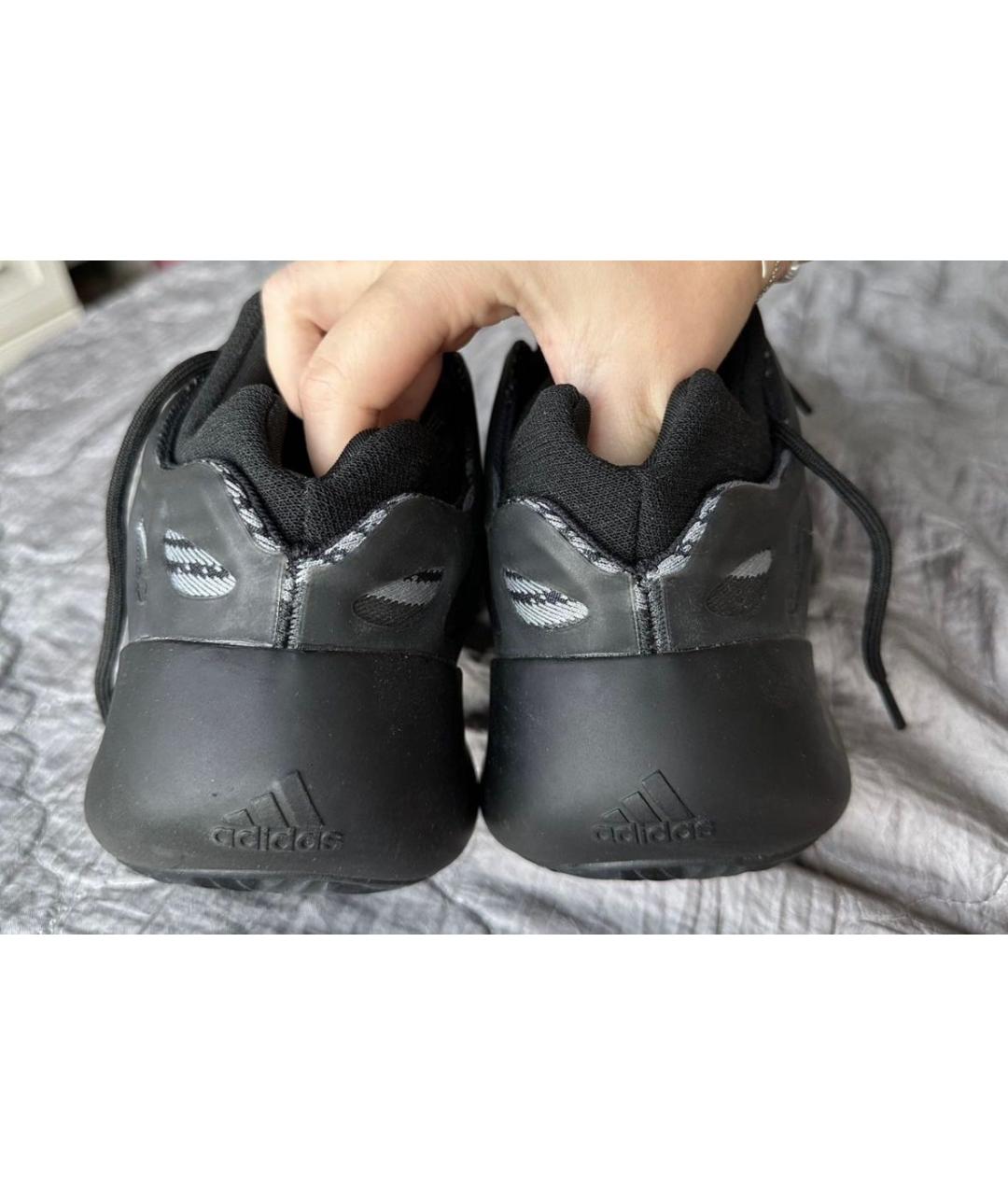 ADIDAS YEEZY Черные текстильные низкие кроссовки / кеды, фото 4