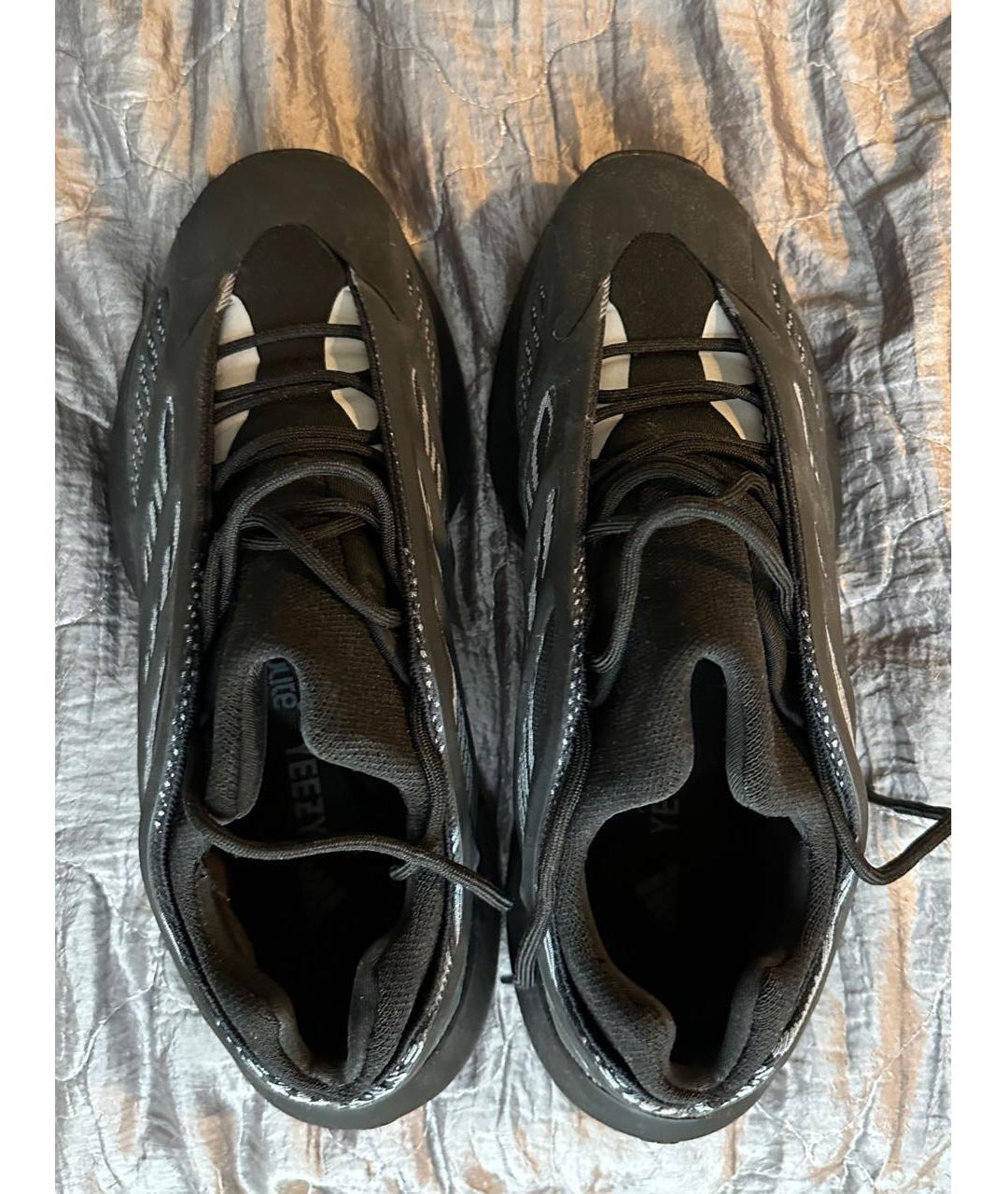 ADIDAS YEEZY Черные текстильные низкие кроссовки / кеды, фото 3