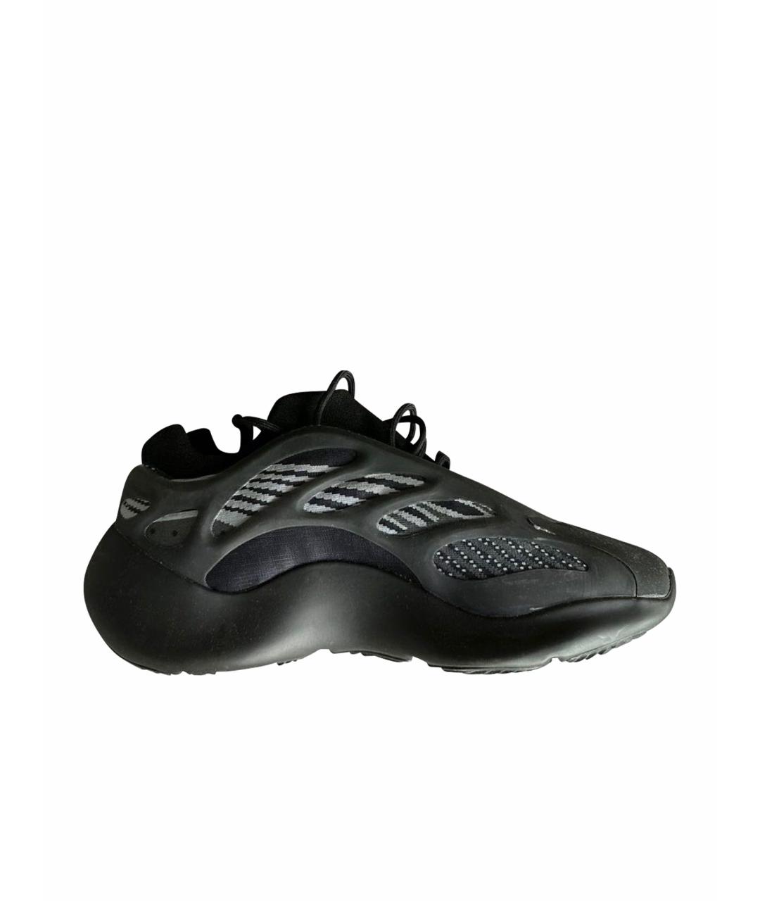 ADIDAS YEEZY Черные текстильные низкие кроссовки / кеды, фото 1