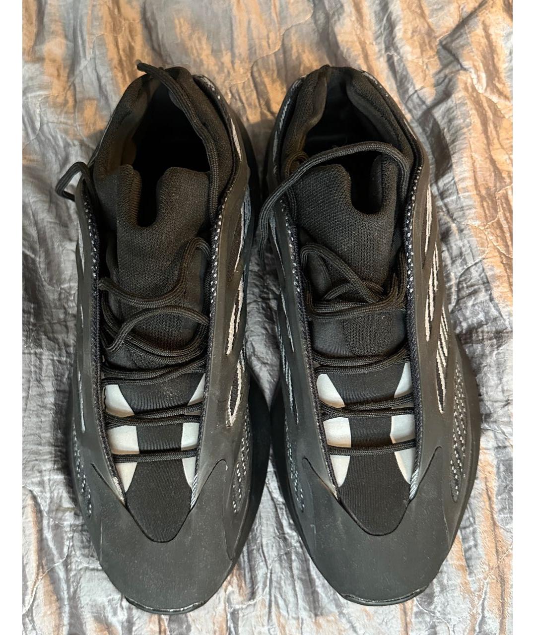 ADIDAS YEEZY Черные текстильные низкие кроссовки / кеды, фото 2