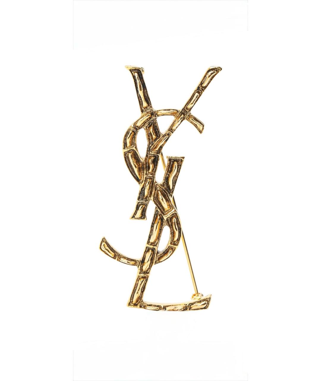 SAINT LAURENT Золотая металлическая булавка / брошь, фото 6