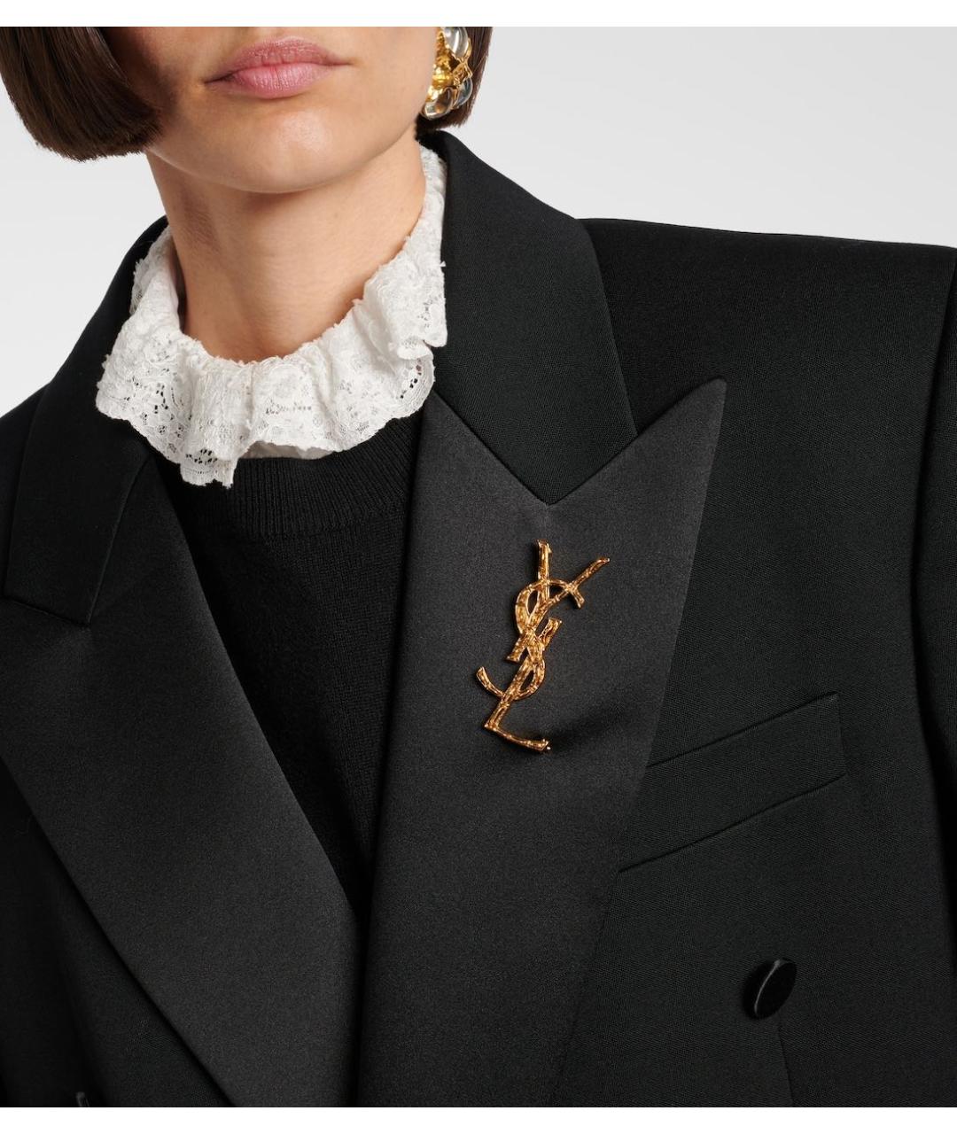 SAINT LAURENT Золотая металлическая булавка / брошь, фото 5