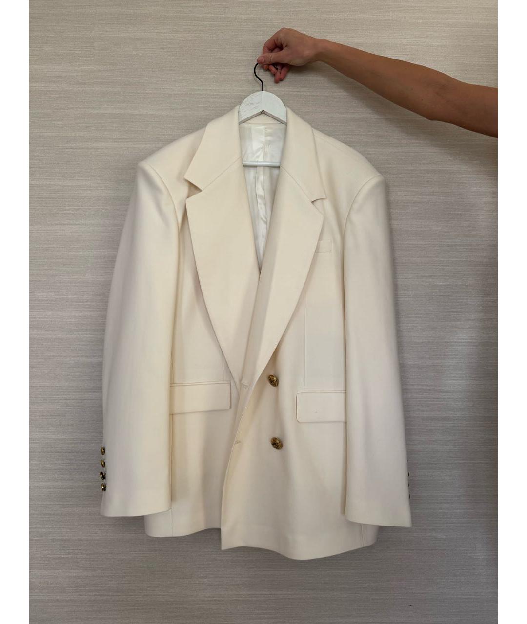 PERVERT Бежевый шерстяной жакет/пиджак, фото 3