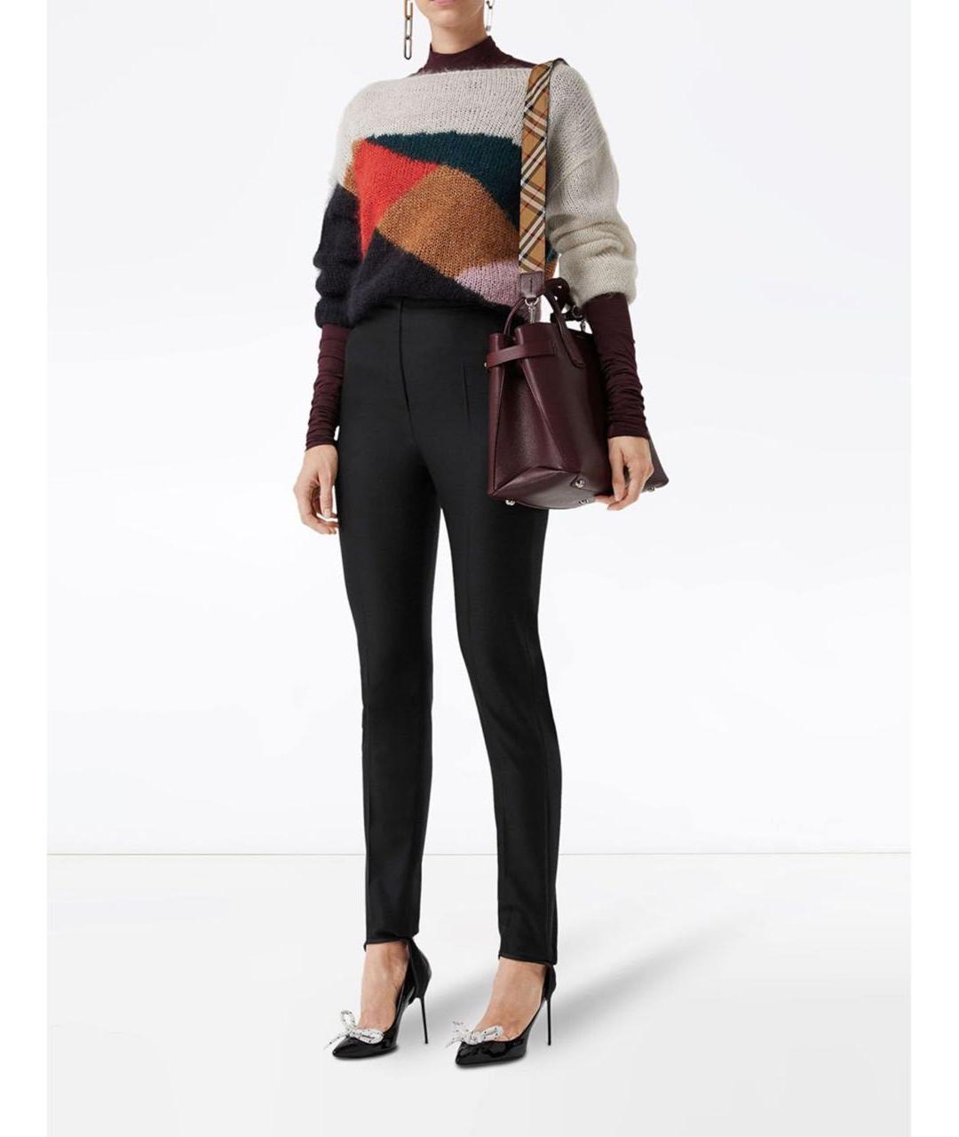 BURBERRY Бордовая кожаная сумка тоут, фото 8