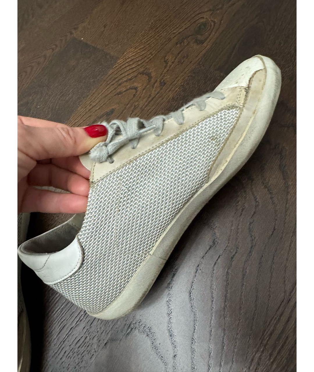 GOLDEN GOOSE DELUXE BRAND Серые текстильные кеды, фото 5