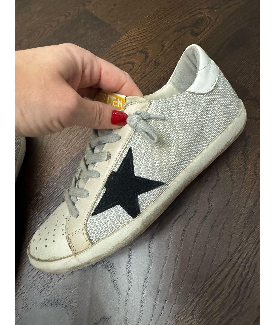 GOLDEN GOOSE DELUXE BRAND Серые текстильные кеды, фото 6