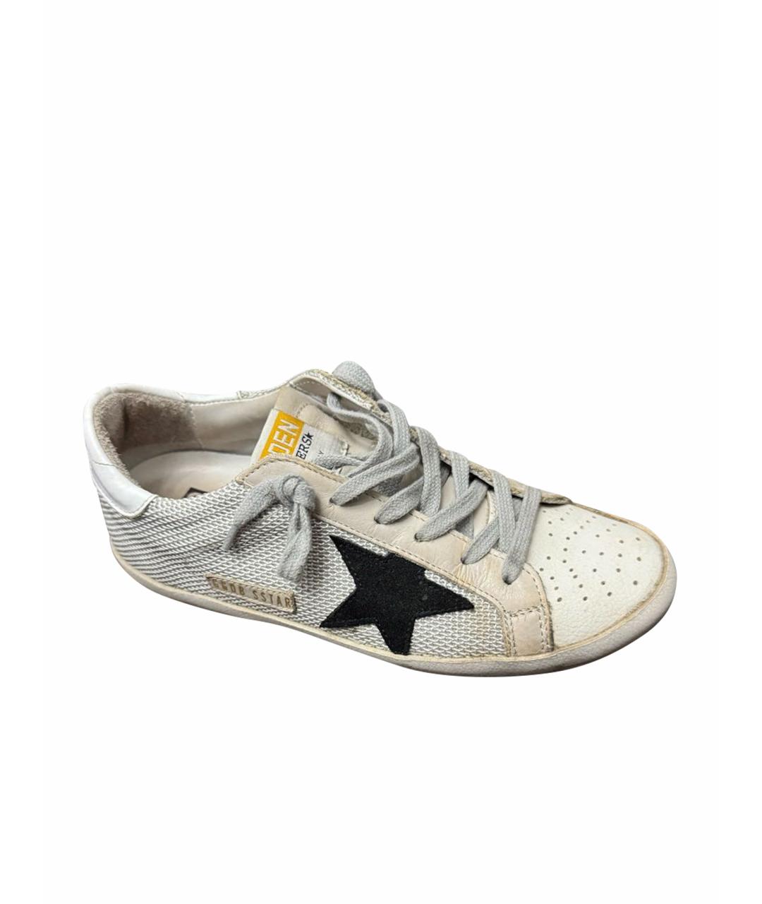 GOLDEN GOOSE DELUXE BRAND Серые текстильные кеды, фото 1