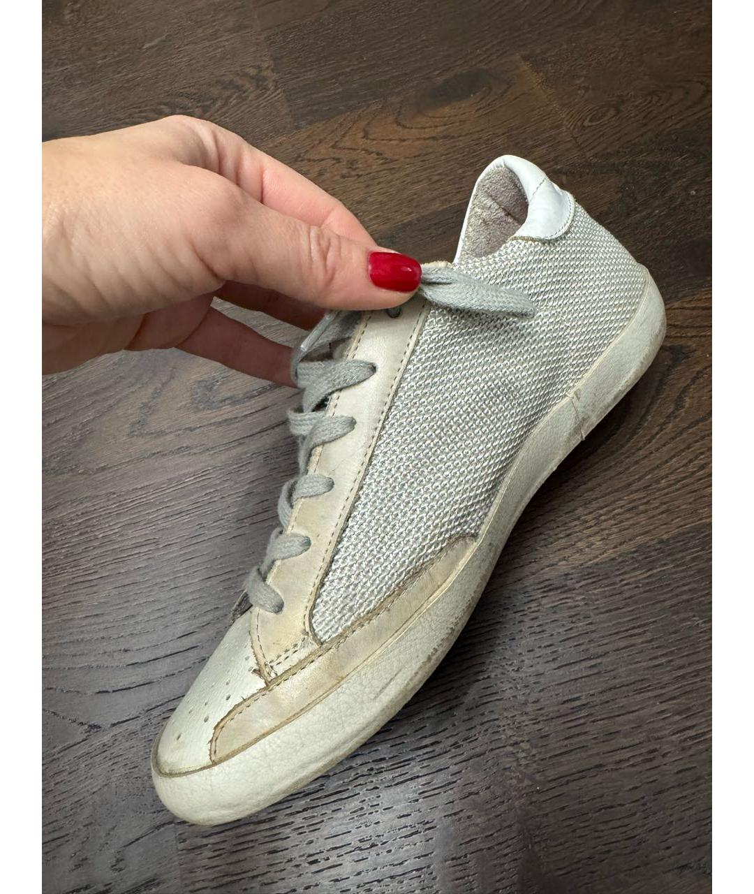 GOLDEN GOOSE DELUXE BRAND Серые текстильные кеды, фото 7