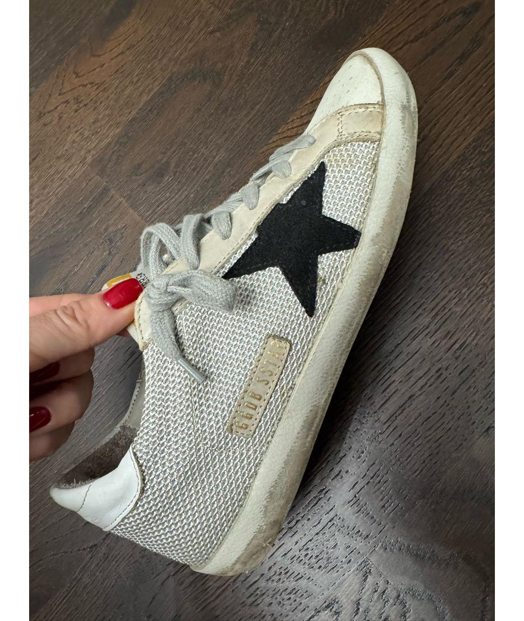 GOLDEN GOOSE DELUXE BRAND Серые текстильные кеды, фото 4