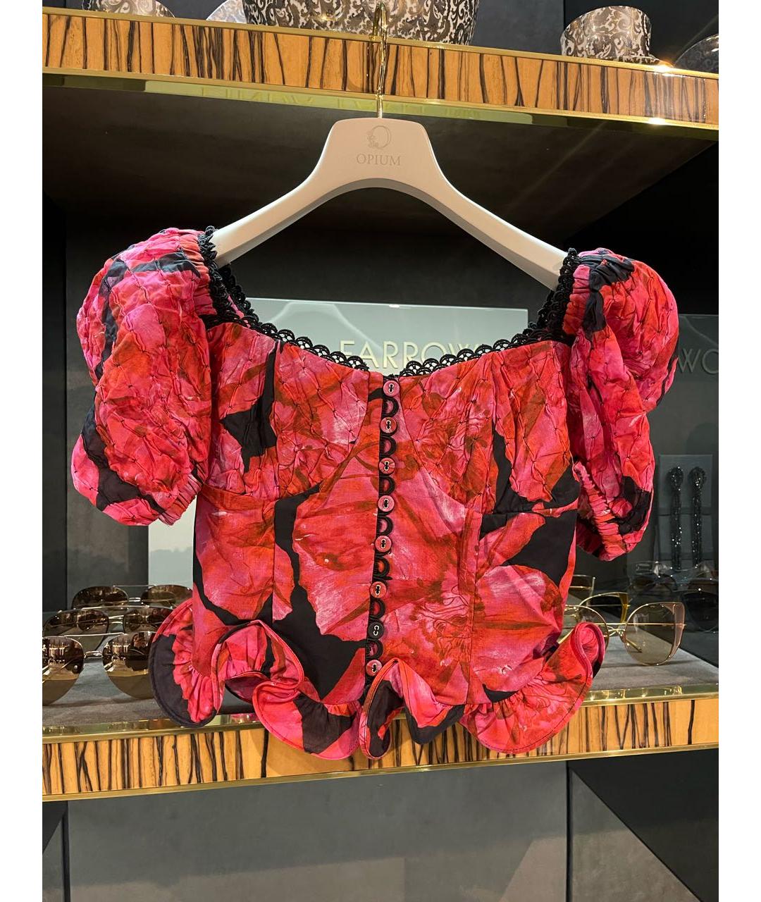 CHARO RUIZ Фуксия хлопковый корсет, фото 6