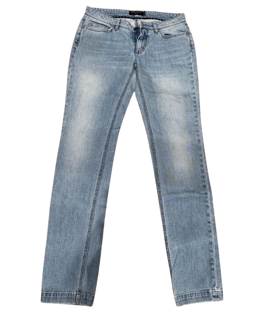 DOLCE&GABBANA Голубые прямые джинсы, фото 1