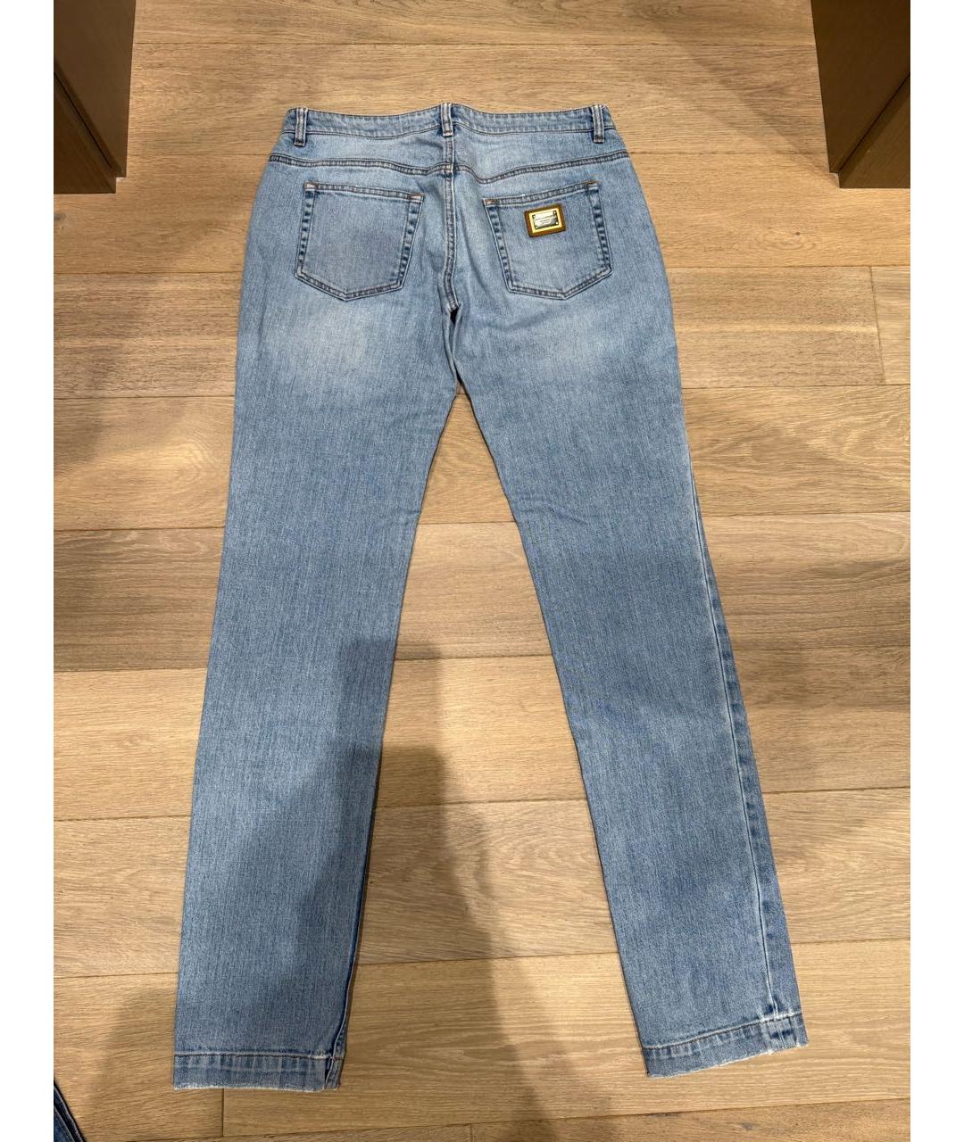 DOLCE&GABBANA Голубые прямые джинсы, фото 2