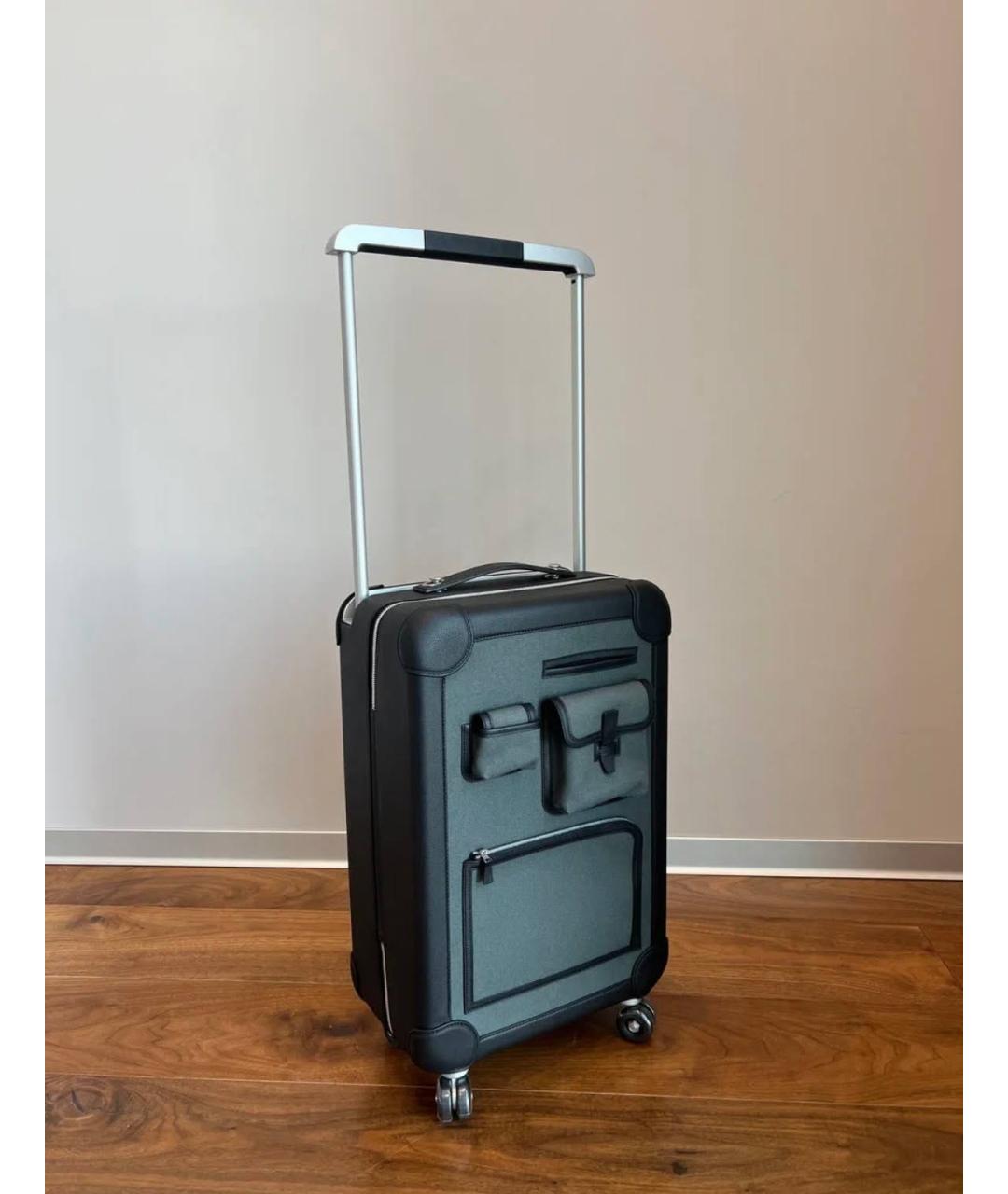 HERMES Хаки чемодан, фото 2