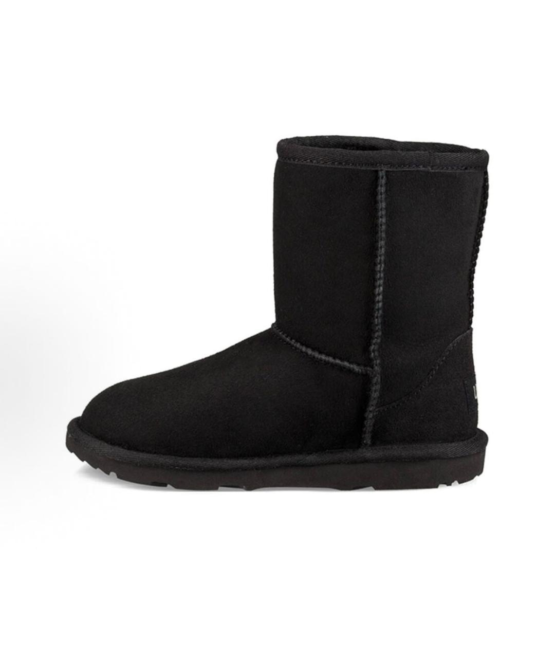 UGG AUSTRALIA Черные кожаные ботинки, фото 2