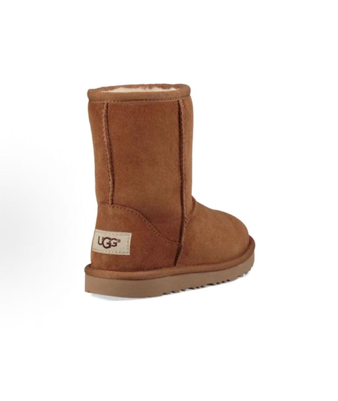 UGG AUSTRALIA Коричневые кожаные ботинки, фото 3