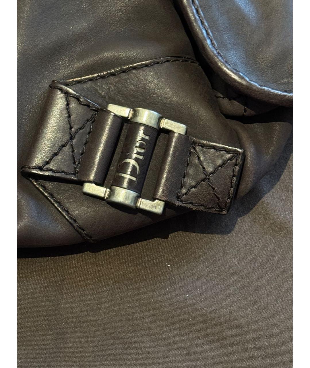 CHRISTIAN DIOR Коричневая кожаная сумка через плечо, фото 8