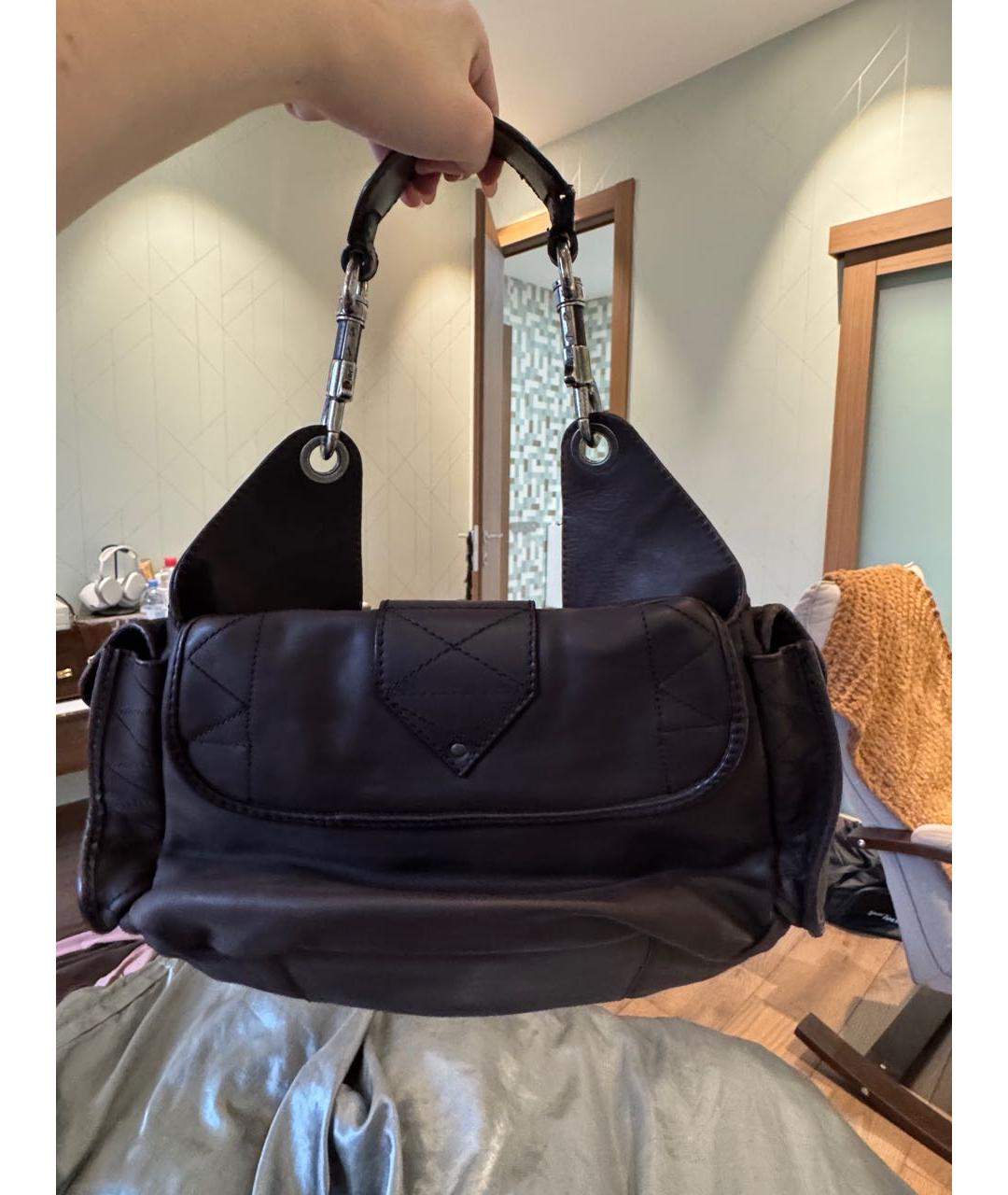 CHRISTIAN DIOR Коричневая кожаная сумка через плечо, фото 3