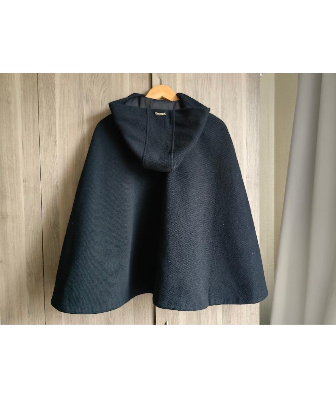 TWIN-SET Черное шерстяное пальто, фото 7