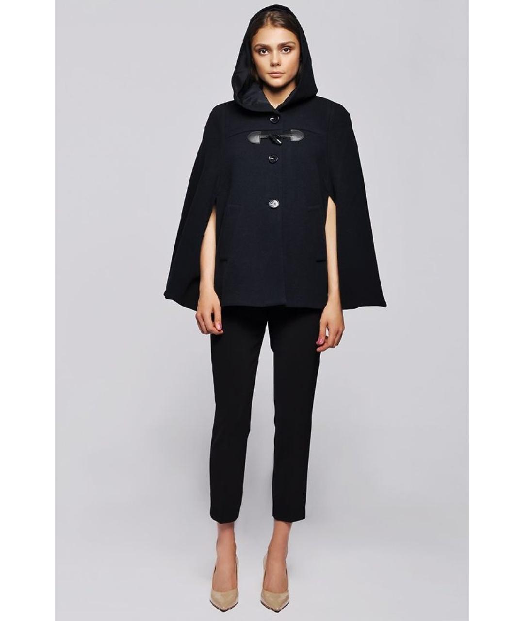 TWIN-SET Черное шерстяное пальто, фото 2