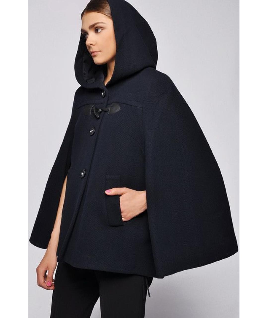 TWIN-SET Черное шерстяное пальто, фото 5