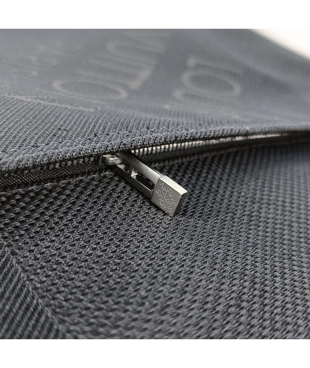 LOUIS VUITTON Черная тканевая сумка на плечо, фото 9