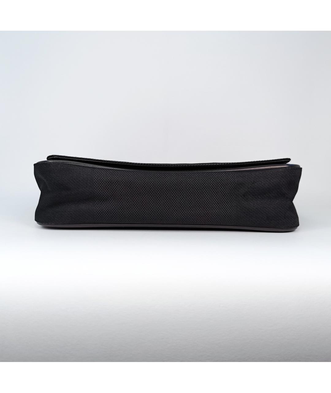 LOUIS VUITTON Черная тканевая сумка на плечо, фото 6