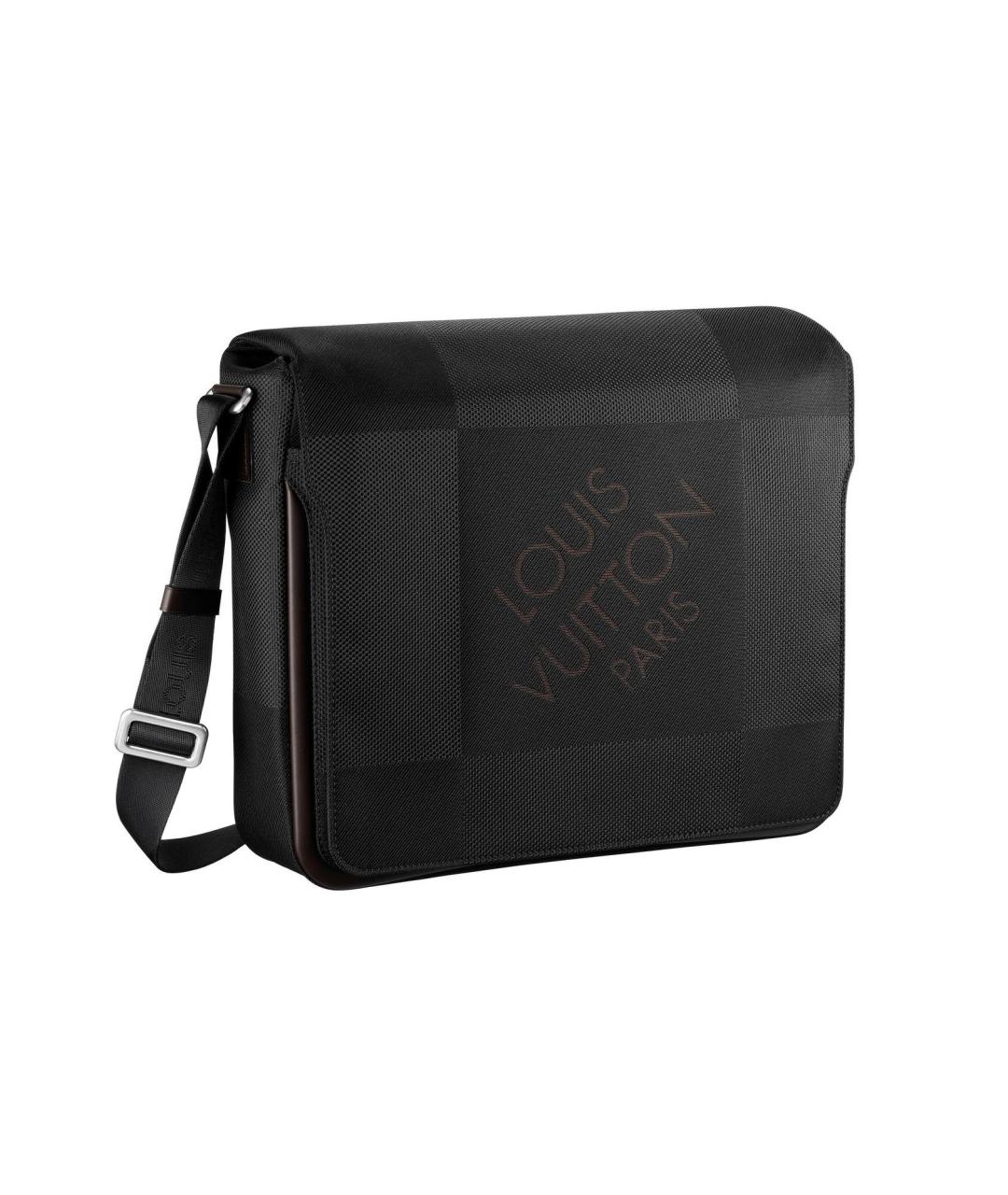 LOUIS VUITTON Черная тканевая сумка на плечо, фото 1