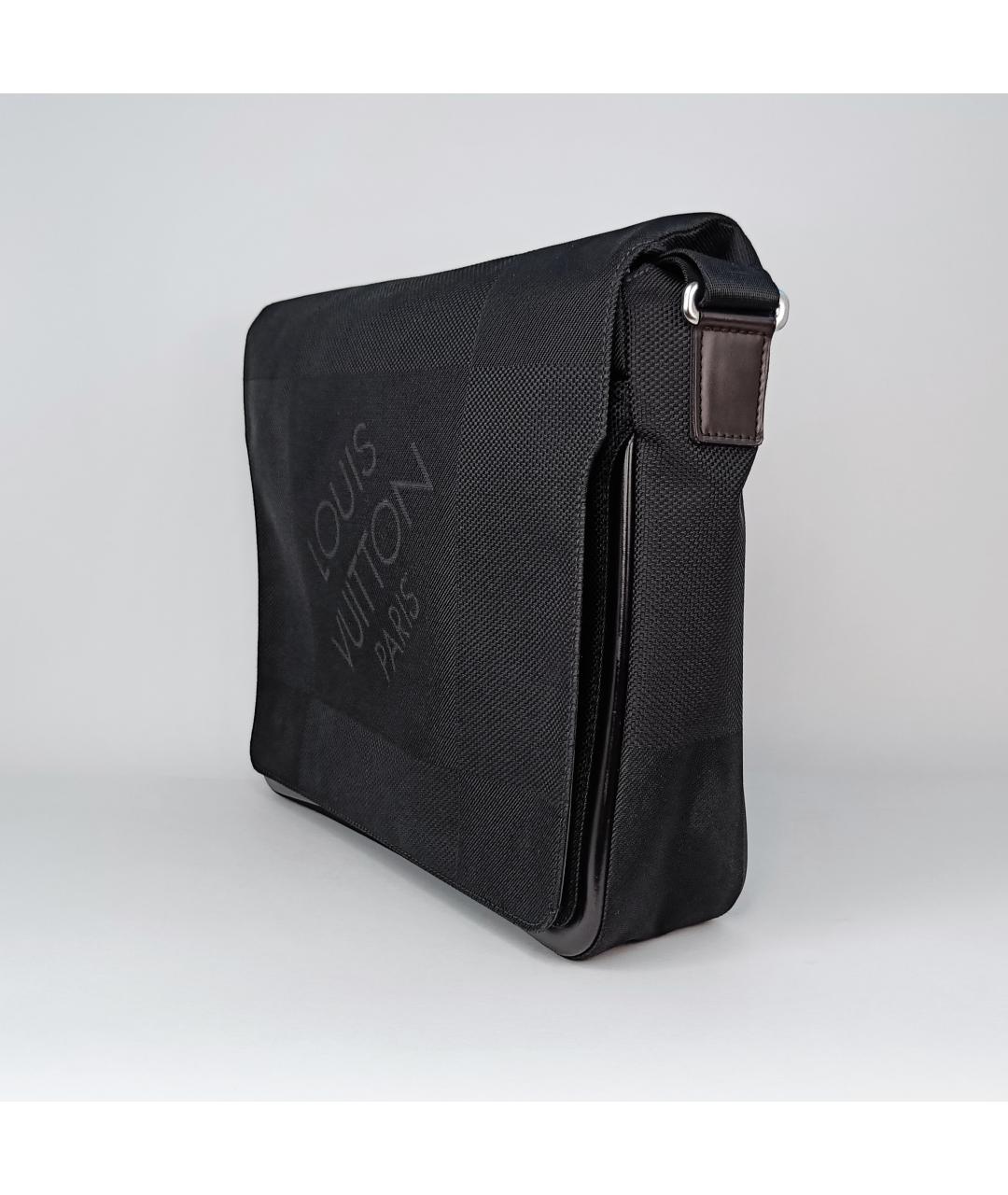 LOUIS VUITTON Черная тканевая сумка на плечо, фото 3