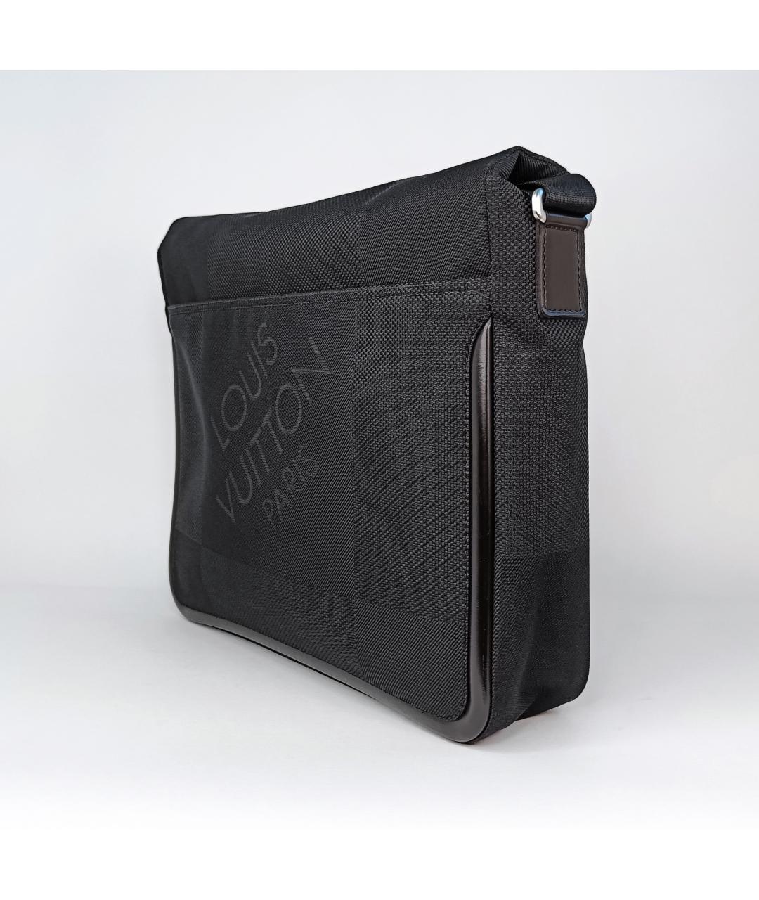 LOUIS VUITTON Черная тканевая сумка на плечо, фото 4