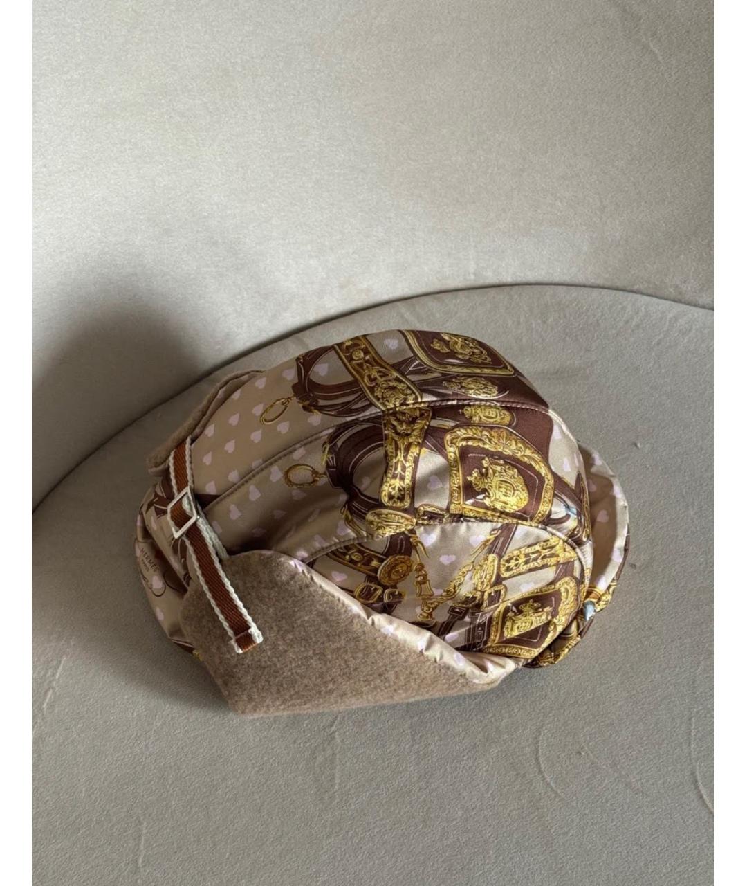 HERMES Бежевая шерстяная шапка, фото 5