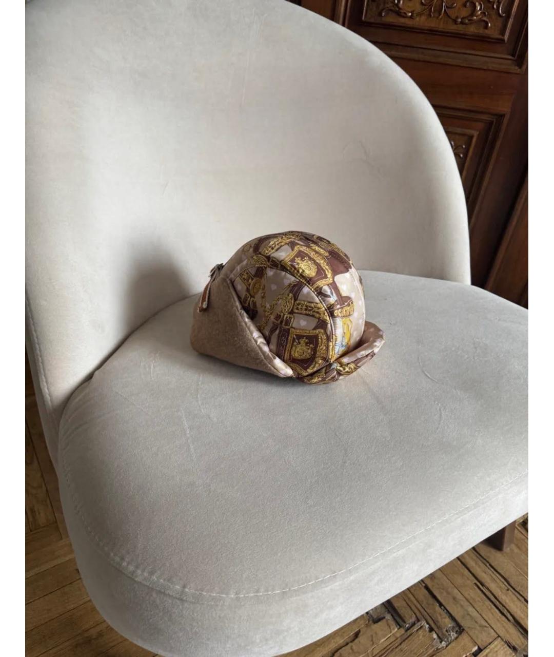 HERMES Бежевая шерстяная шапка, фото 4