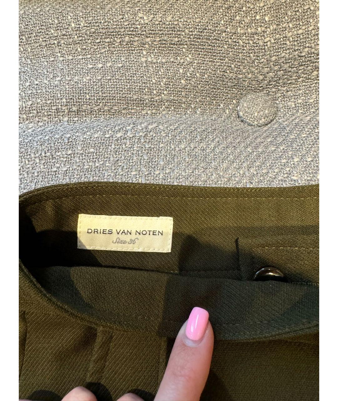 DRIES VAN NOTEN Зеленые брюки широкие, фото 2