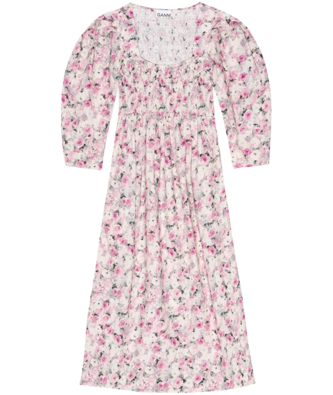 GANNI Мульти хлопковое повседневное платье, фото 1