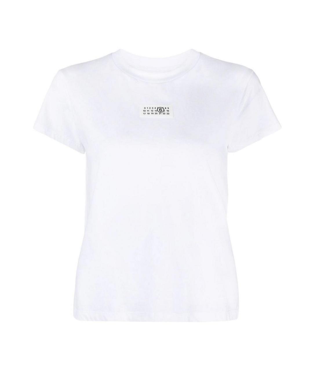 MM6 MAISON MARGIELA Белая хлопковая футболка, фото 1