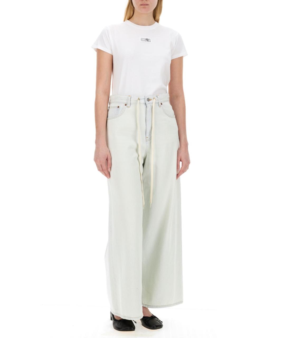 MM6 MAISON MARGIELA Белая хлопковая футболка, фото 3