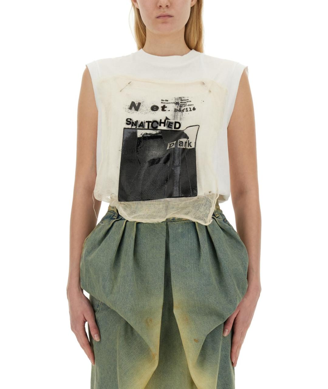 MAISON MARGIELA Белая хлопковая майка, фото 2