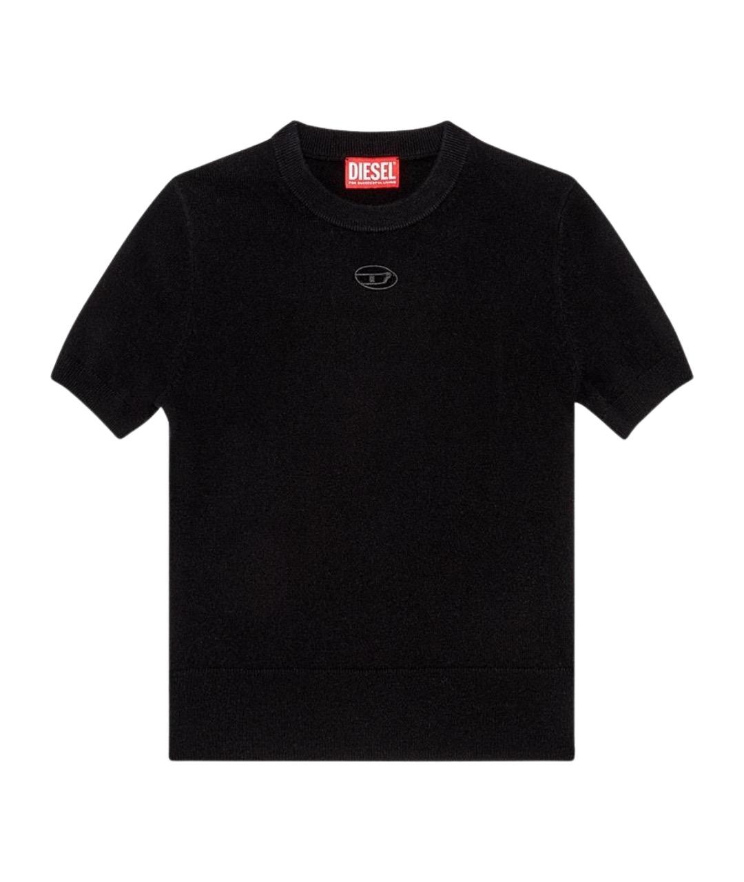 DIESEL Черная шерстяная футболка, фото 1