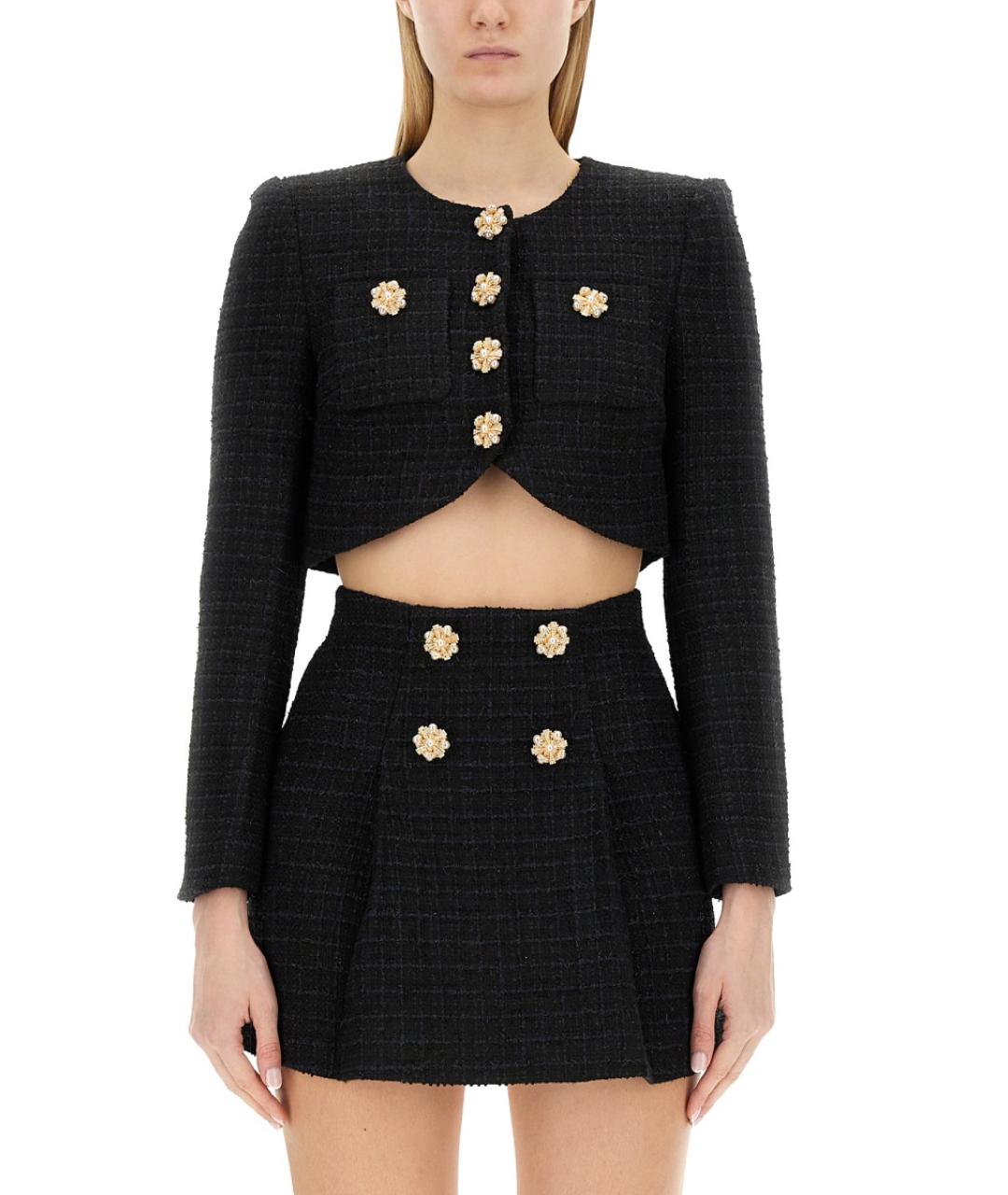 SELF-PORTRAIT Черный полиэстеровый жакет/пиджак, фото 2