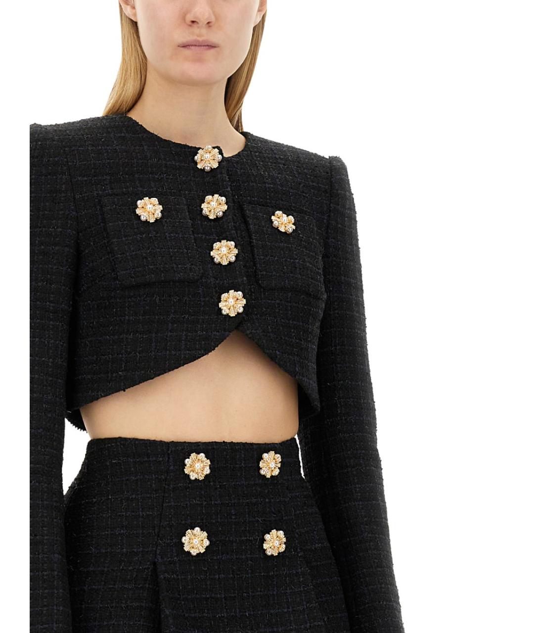 SELF-PORTRAIT Черный полиэстеровый жакет/пиджак, фото 5