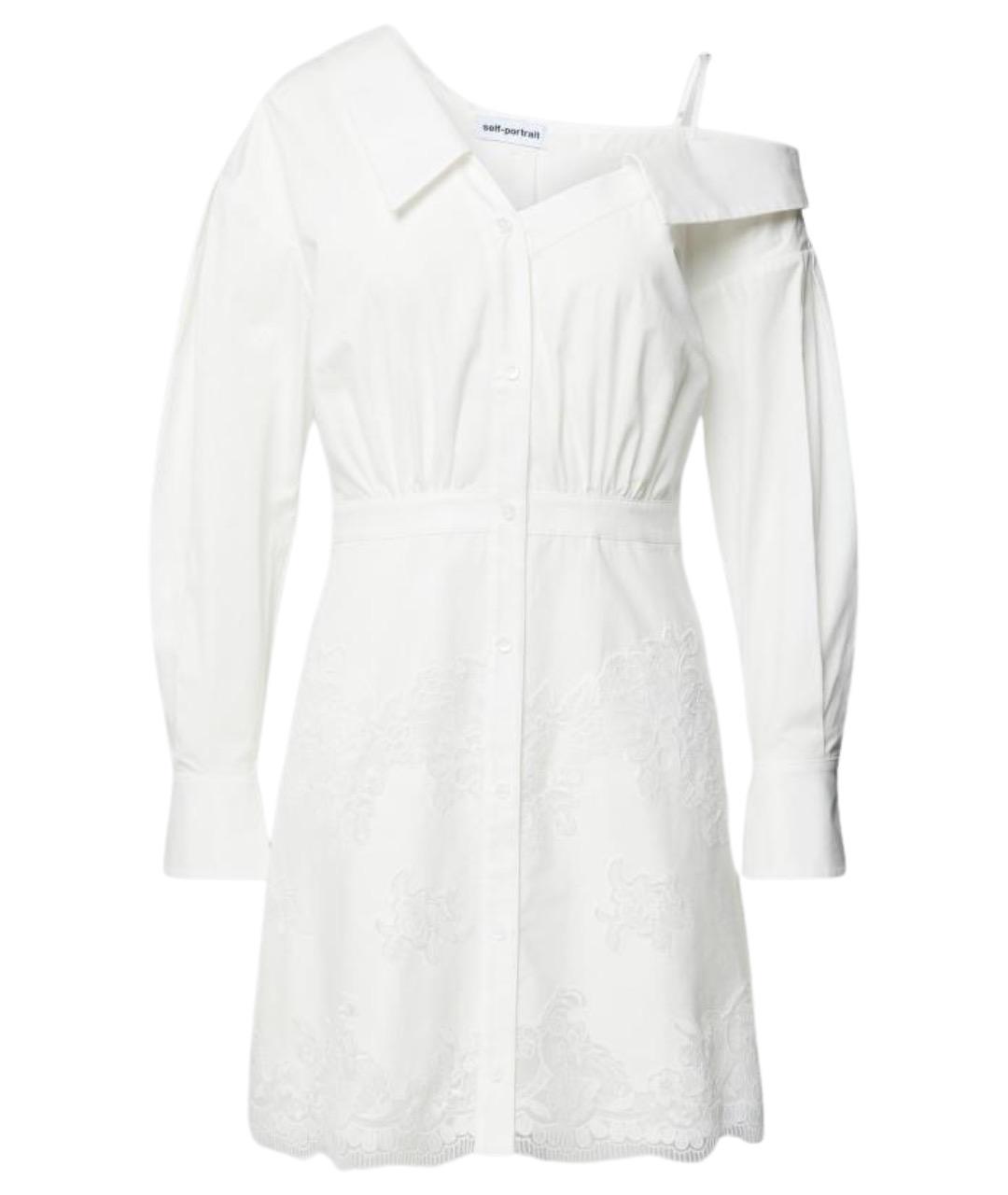 SELF-PORTRAIT Белое хлопковое повседневное платье, фото 1