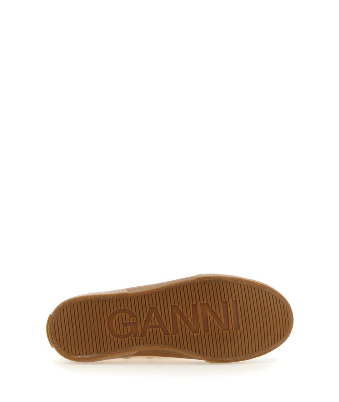 GANNI Белые текстильные кроссовки, фото 5