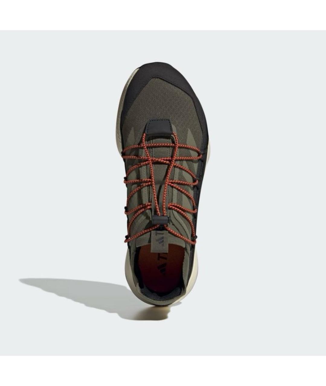 ADIDAS Хаки текстильные кроссовки, фото 2