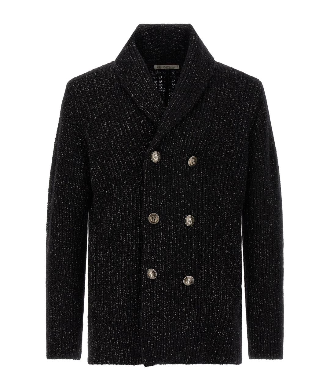 BRUNELLO CUCINELLI Черный шерстяной кардиган, фото 1