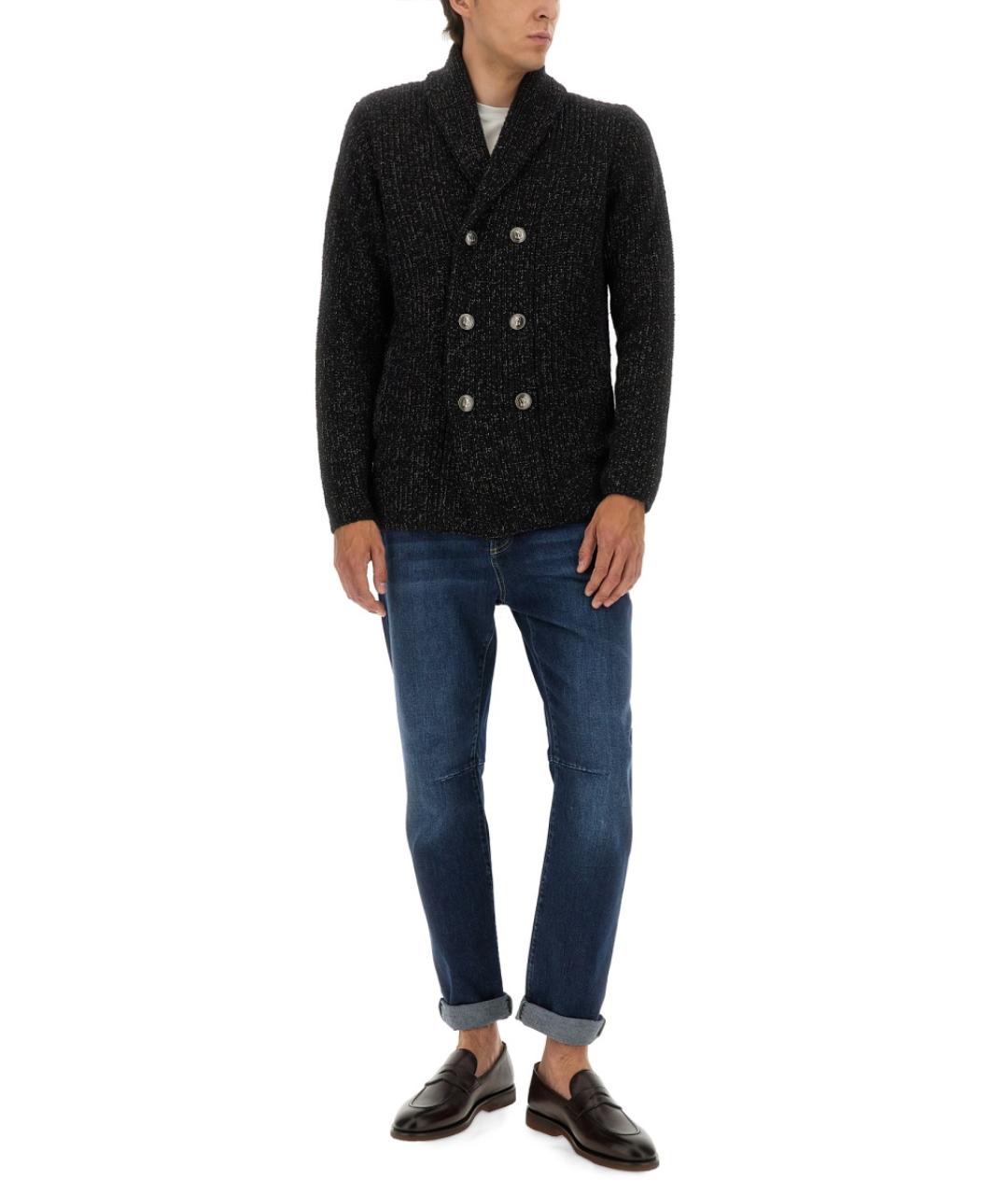 BRUNELLO CUCINELLI Черный шерстяной кардиган, фото 3