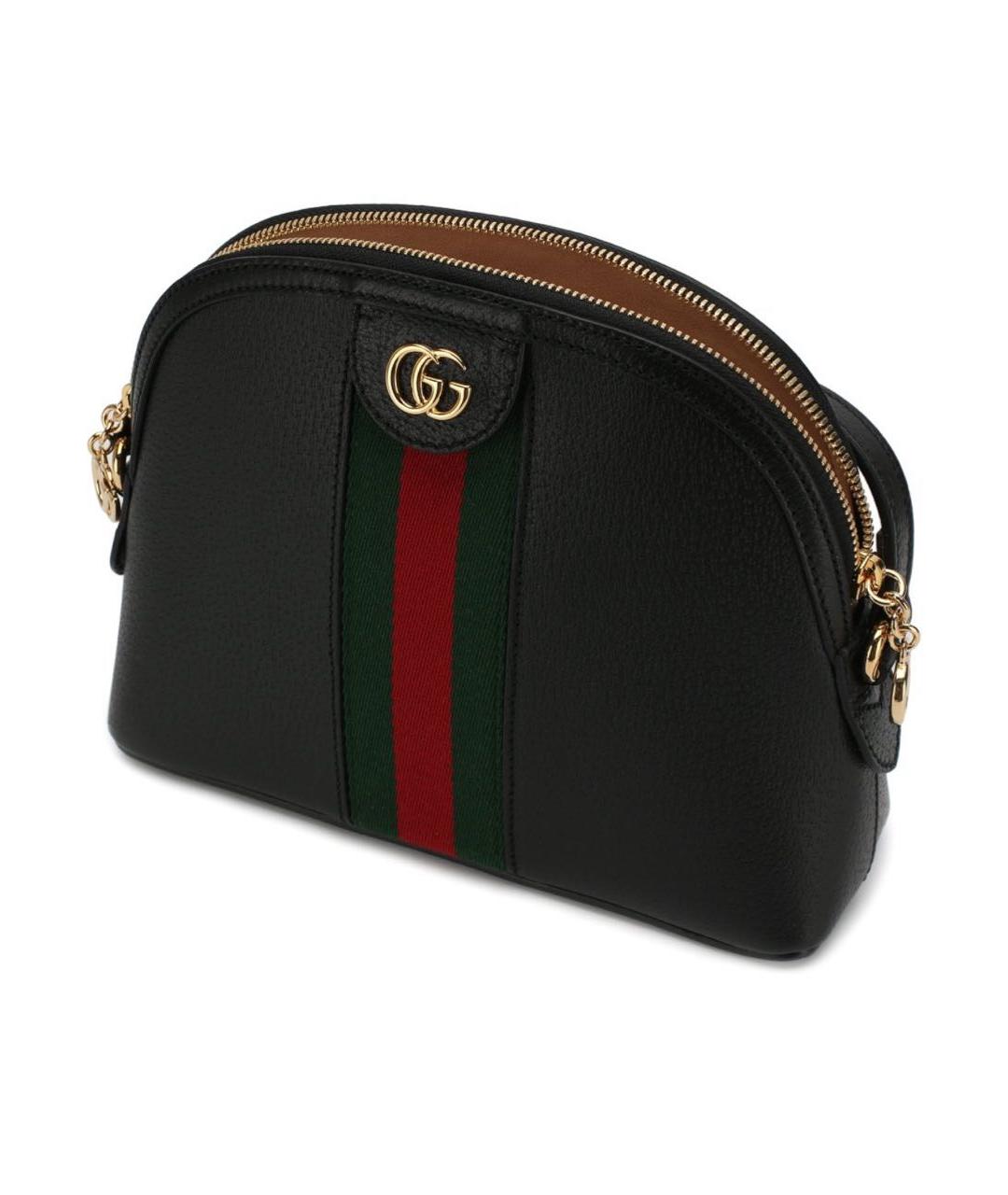 GUCCI Черная кожаная сумка через плечо, фото 5