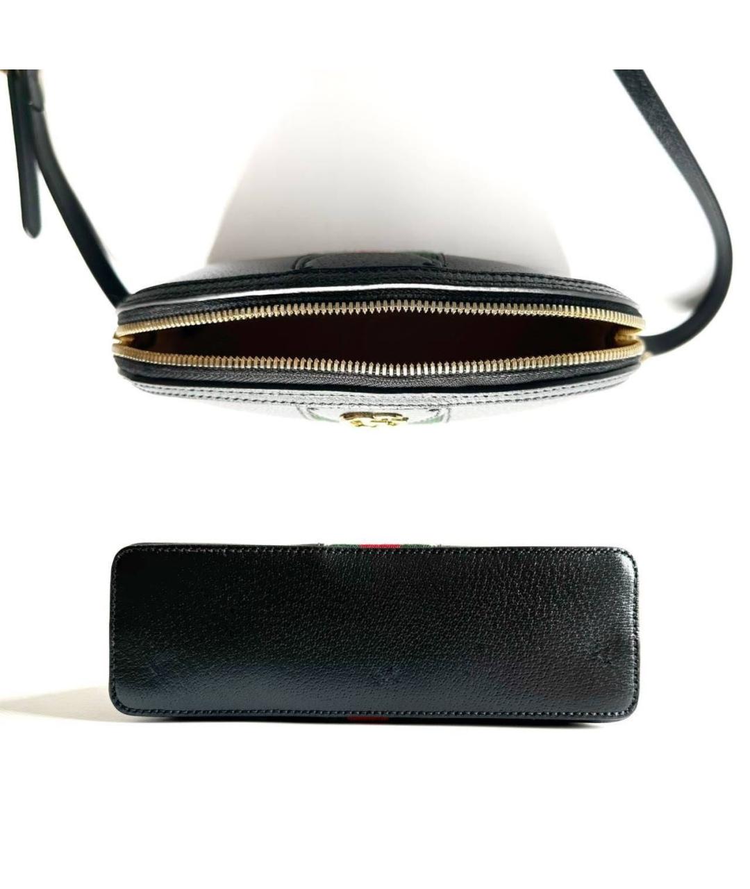 GUCCI Черная кожаная сумка через плечо, фото 3