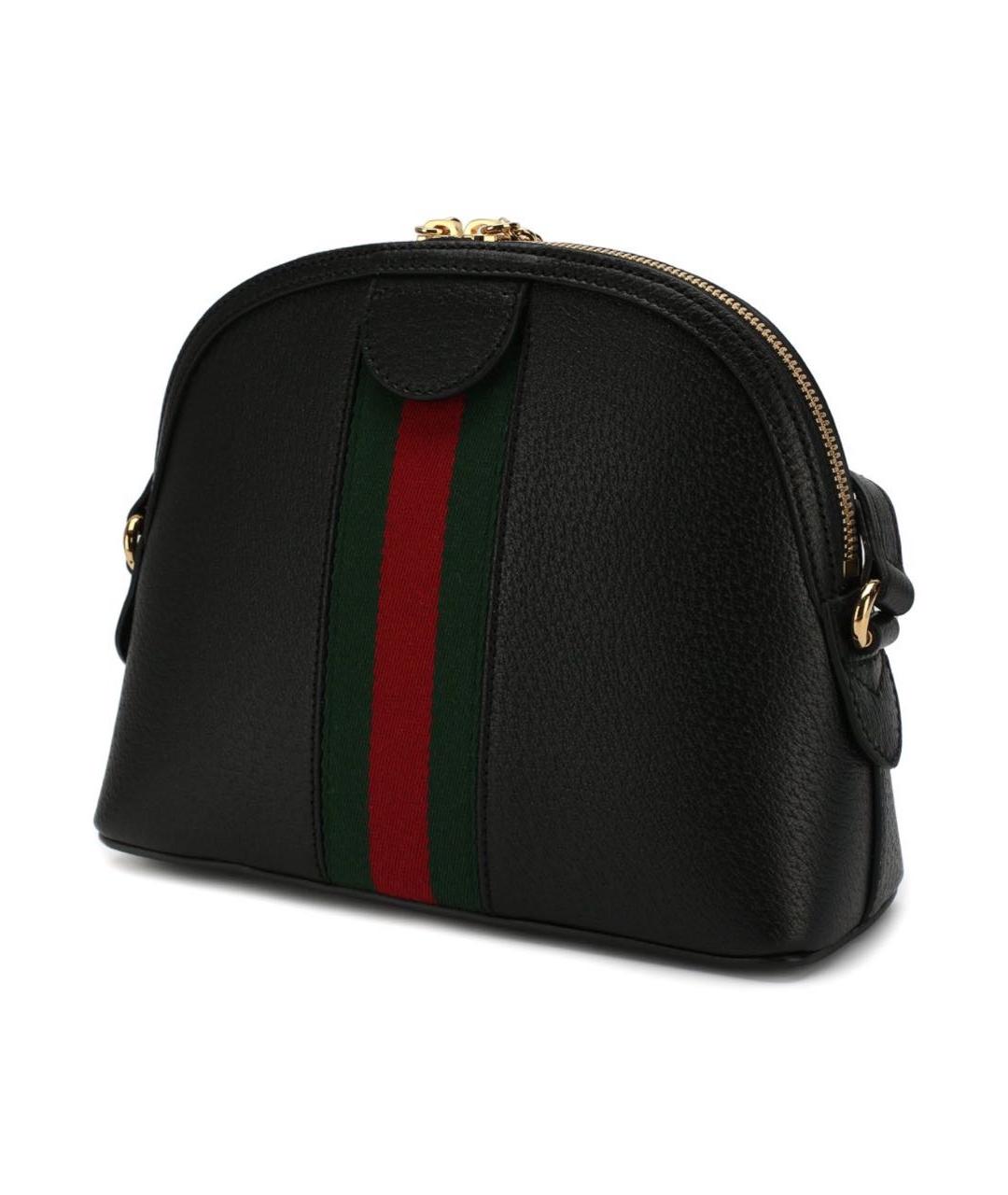 GUCCI Черная кожаная сумка через плечо, фото 6